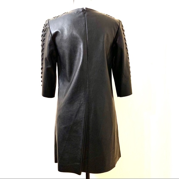 ZARA BASIC COLLECTION FAUX LEATHER DRESS - Picture 5 of 8